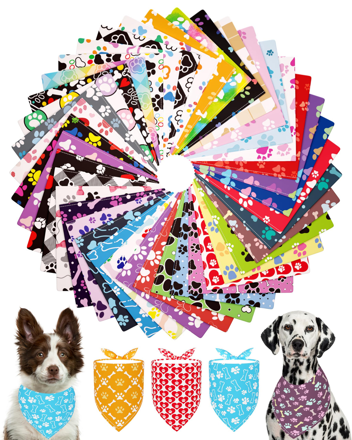 PET SHOW bandanas patitas: diseño llamativo para paseos diarios y fotos memorables.
