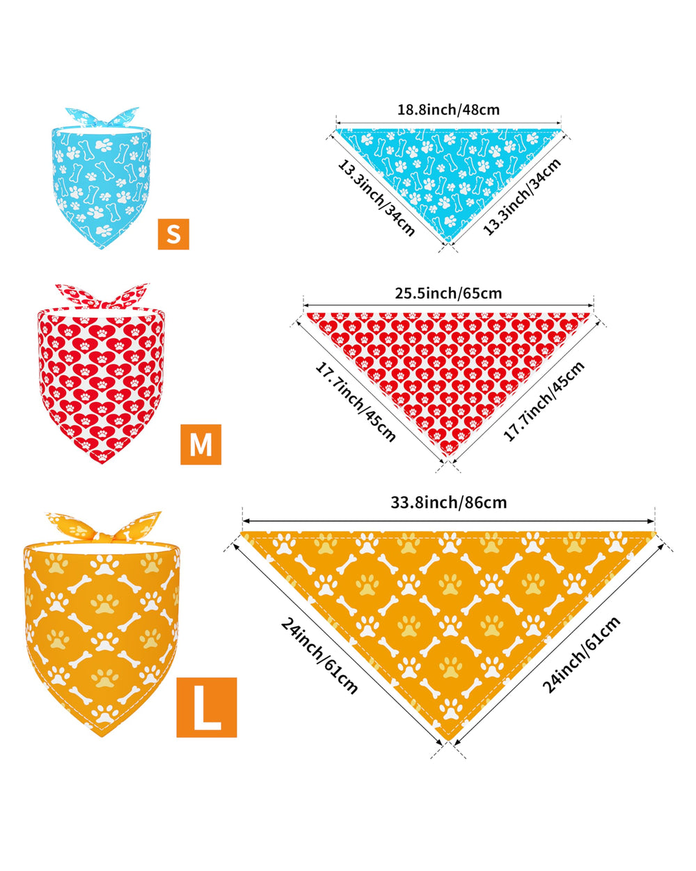 PET SHOW bandana con huellas, suave y lavable para mascotas.