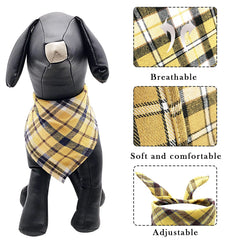 PET SHOW bandanas plaid para gatos, suave y lavable para sesiones de juego.