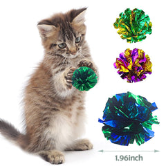 Pet Show bolas crinkle, colores vivos para entretener y ejercitar al gato.