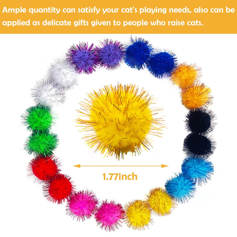 Bolas PET SHOW colores aleatorios con purpurina para curiosidad felina