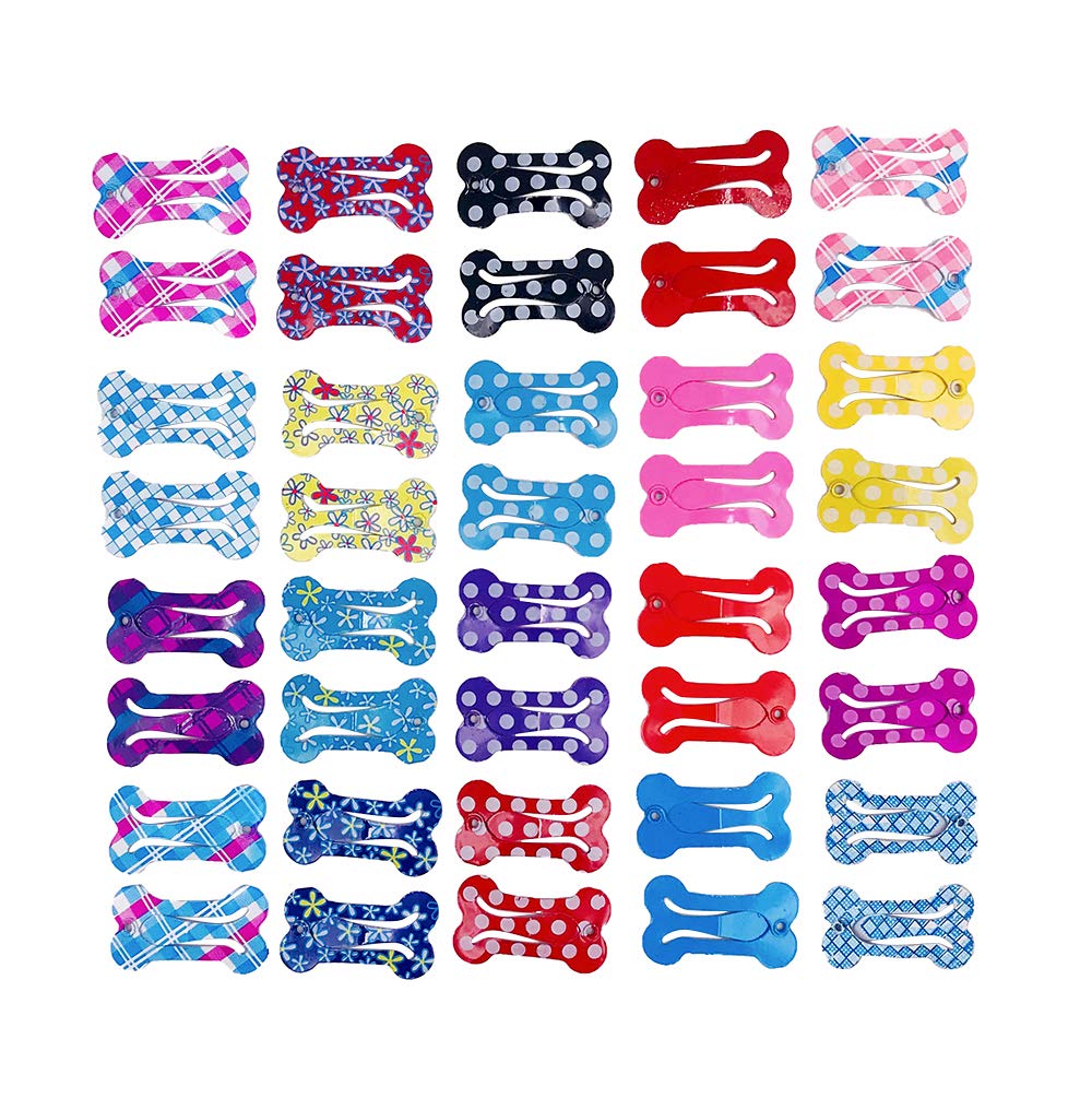 Clips PET SHOW con hueso en lateral, fáciles de usar para el cuidado diario.