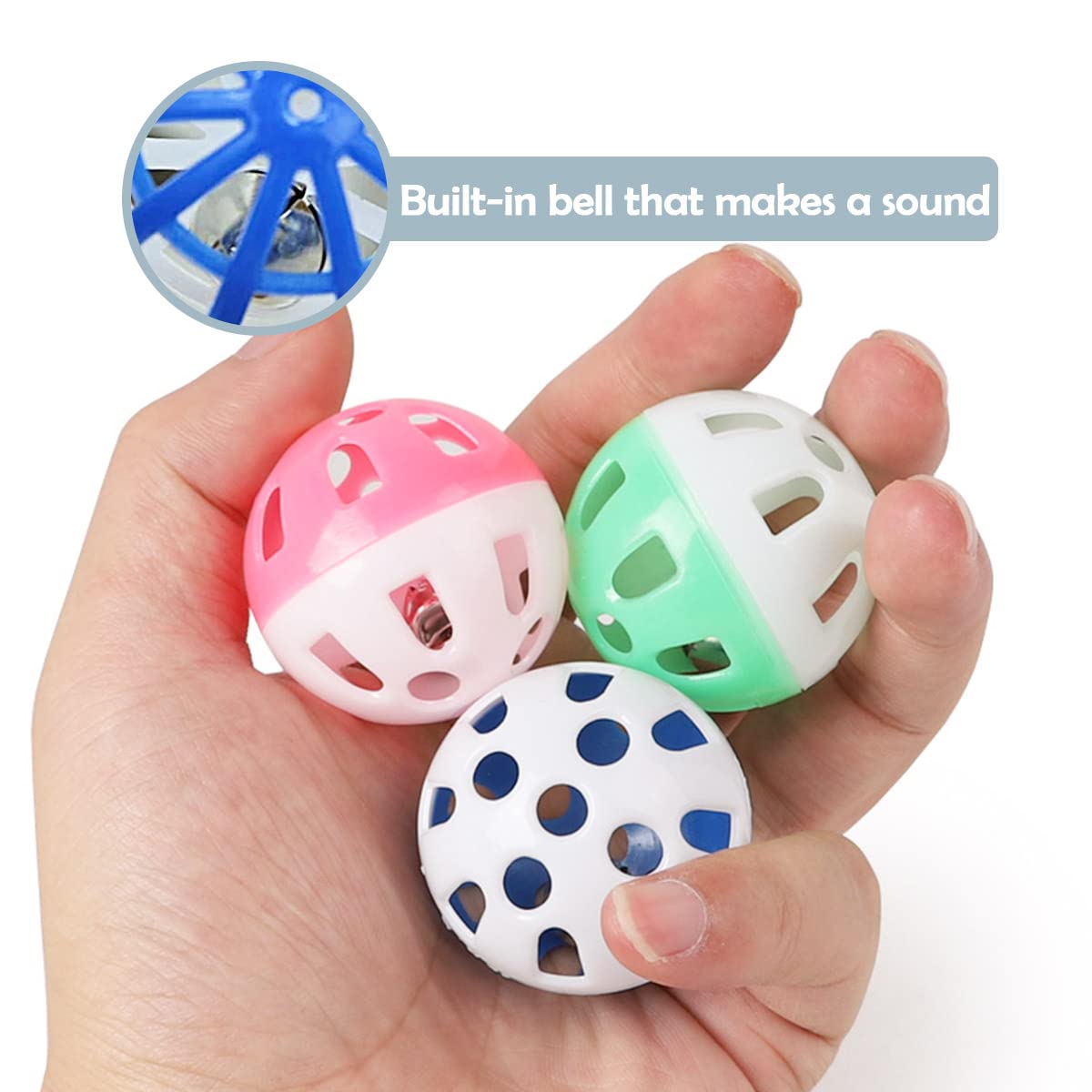 Juguete PET SHOW bola para gato con sonajero, ideal para interior.