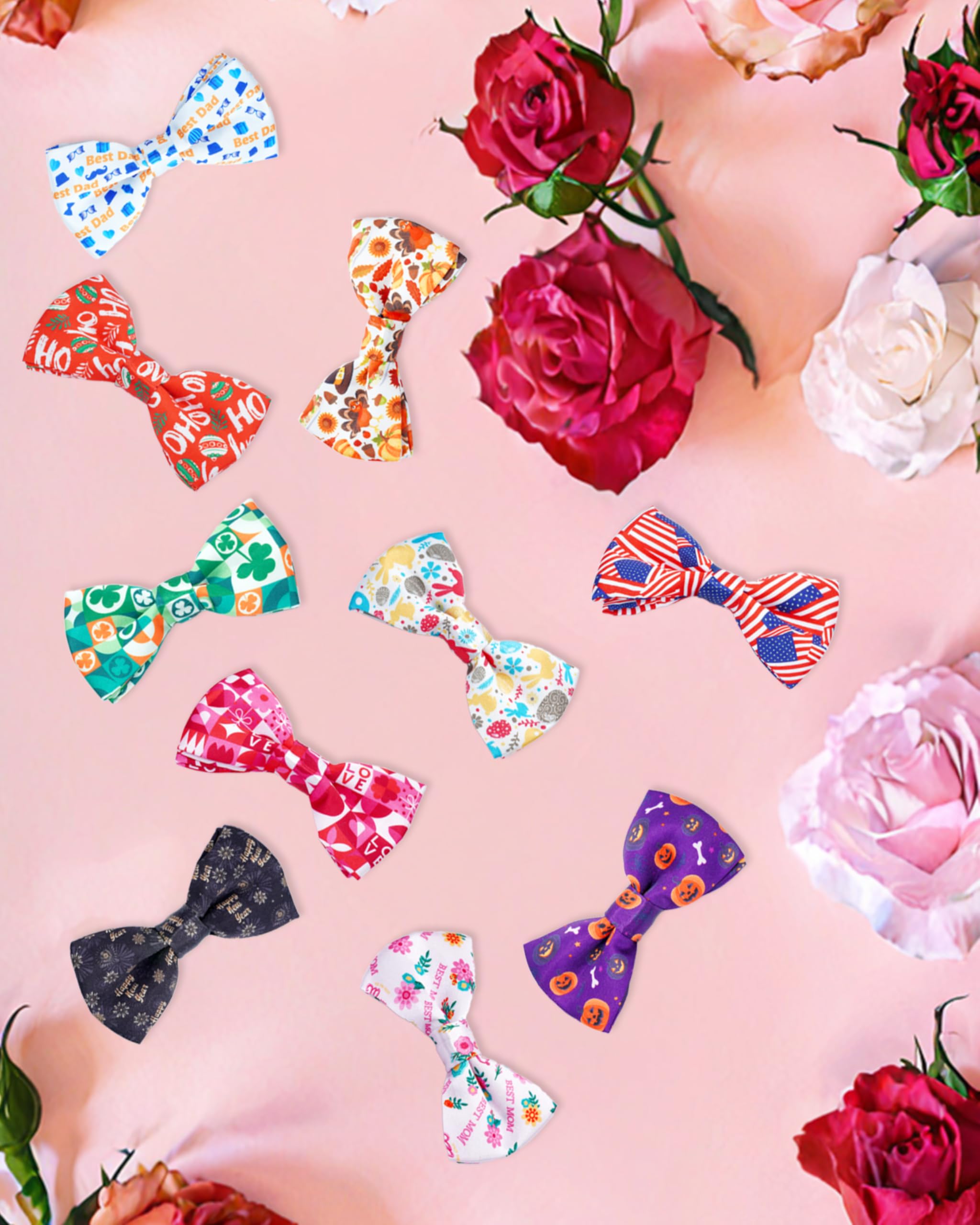 PET SHOW lazos para collar pequeño, Año Nuevo, estilo festivo para mascota