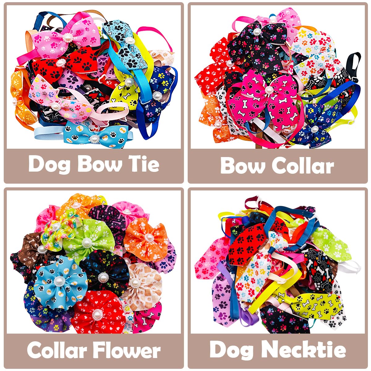 PET SHOW lazos para perros ajustables con flores, fácil de colocar.