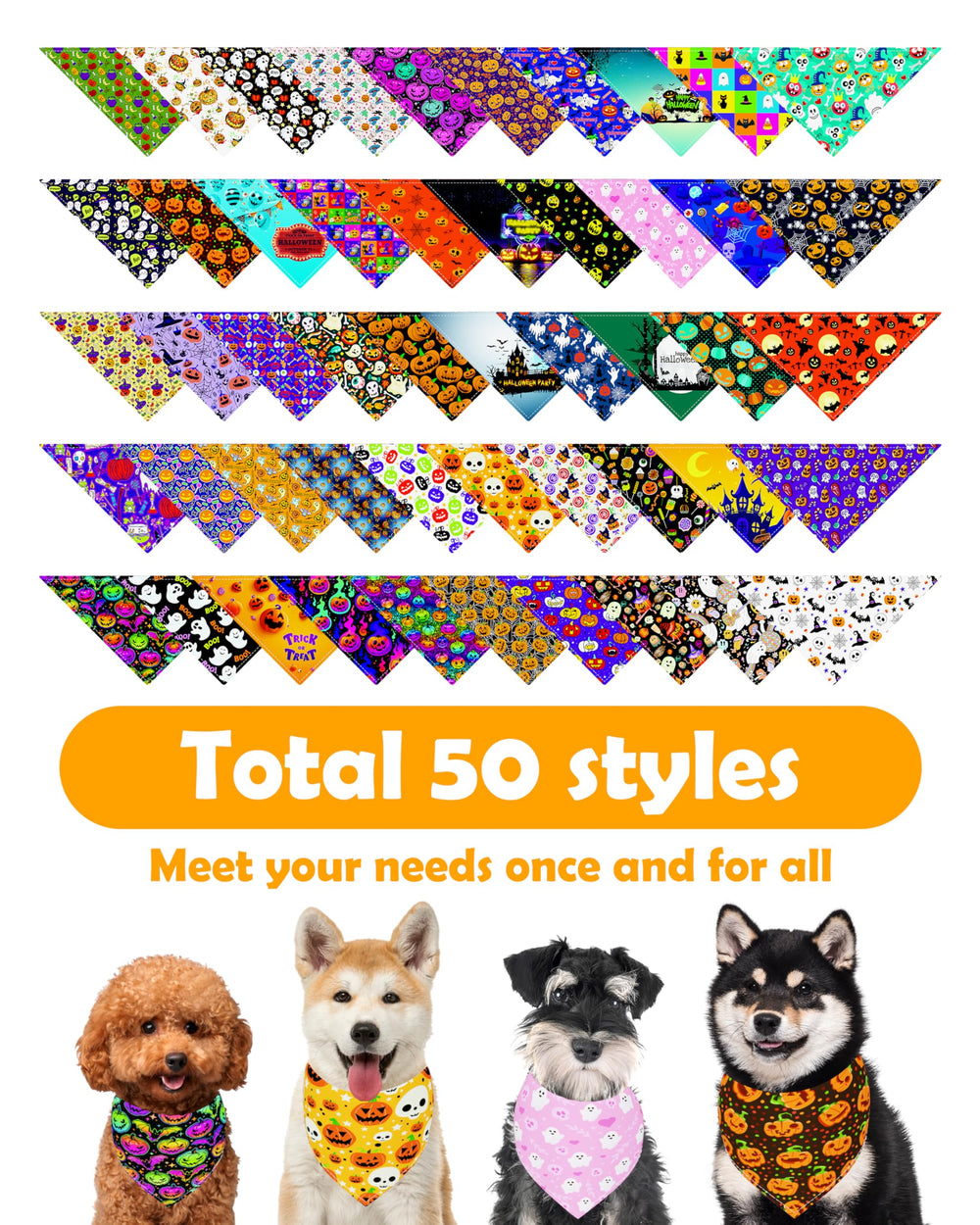 PET SHOW bandana con diseño calavera para perro grande, elegante y festiva.