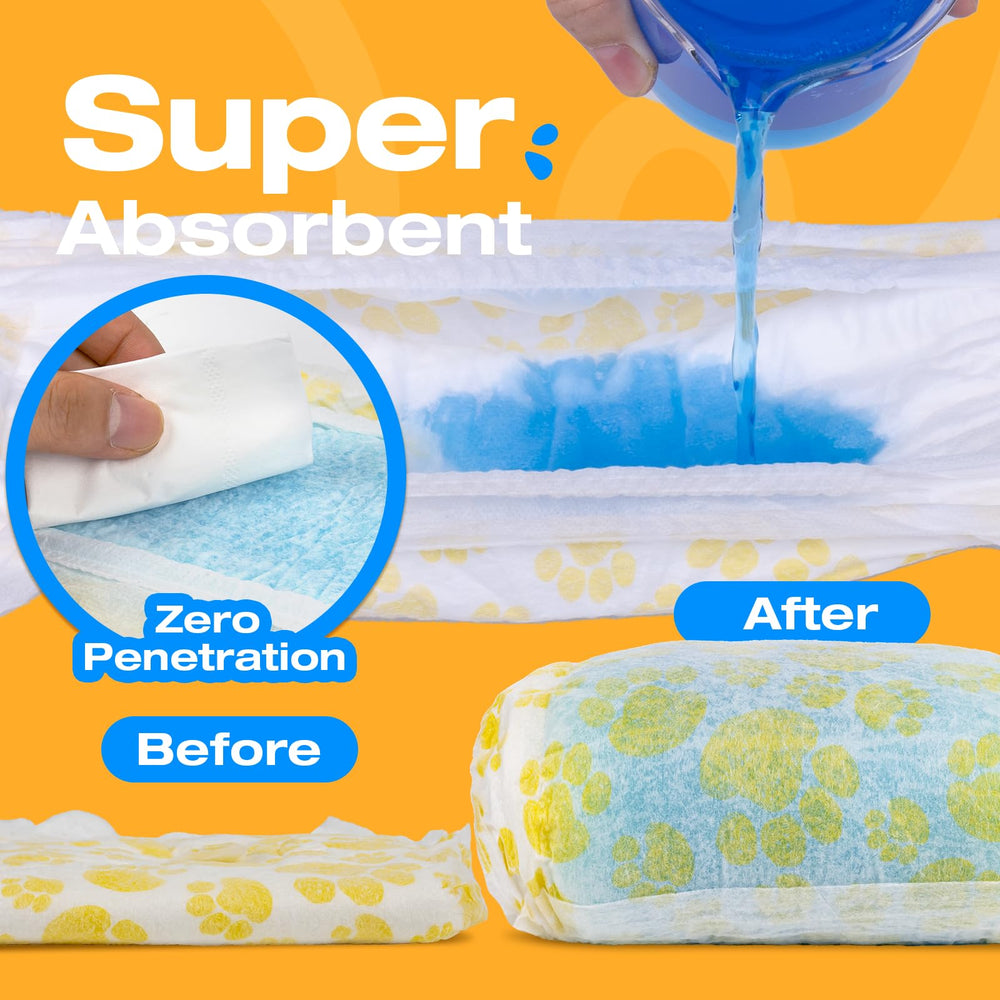 Pañales Pet Soft con orificio para la cola para uso diario cómodo.