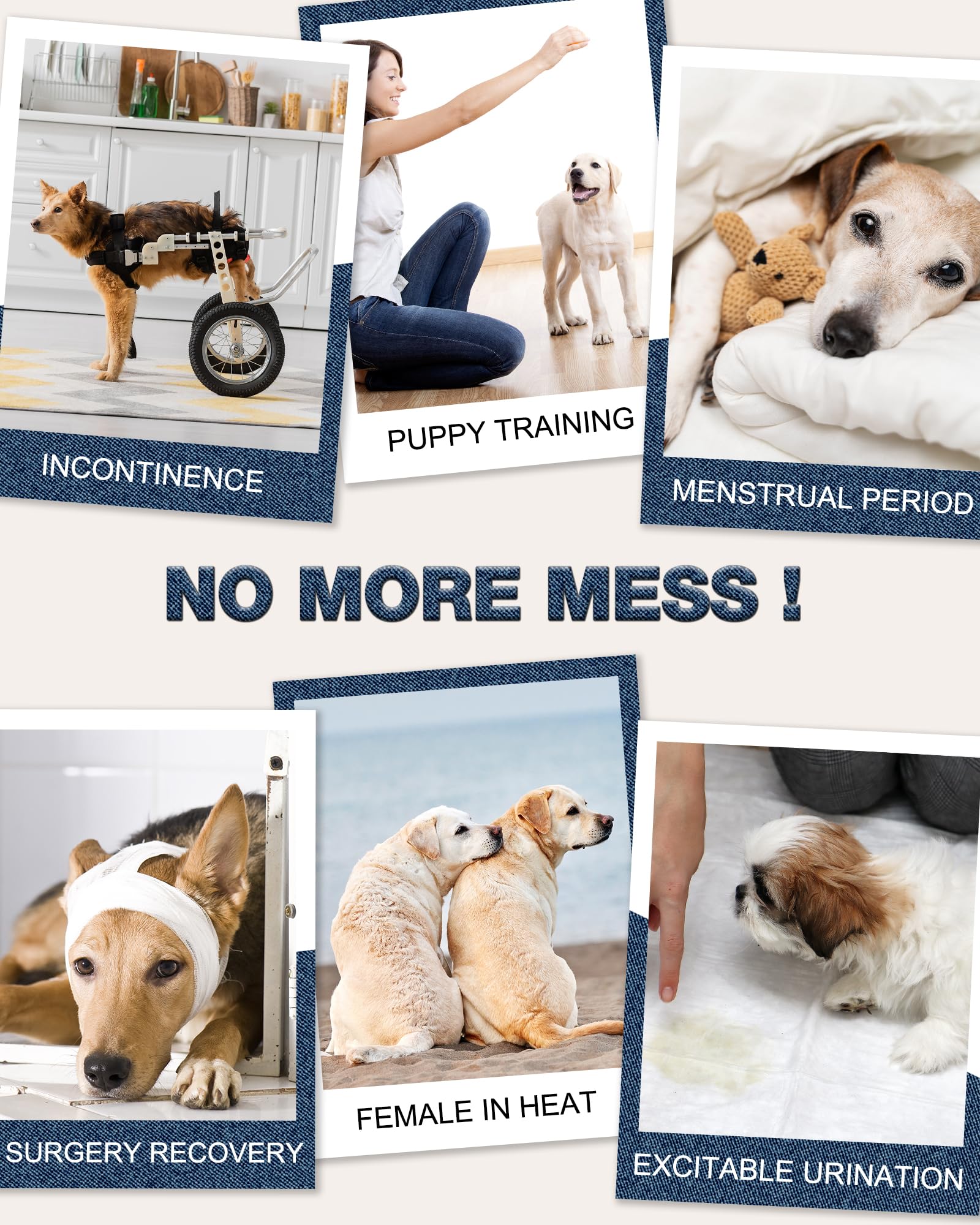 Pañales Pet Soft con sistema de ajuste fácil, para colocar y quitar rápidamente.