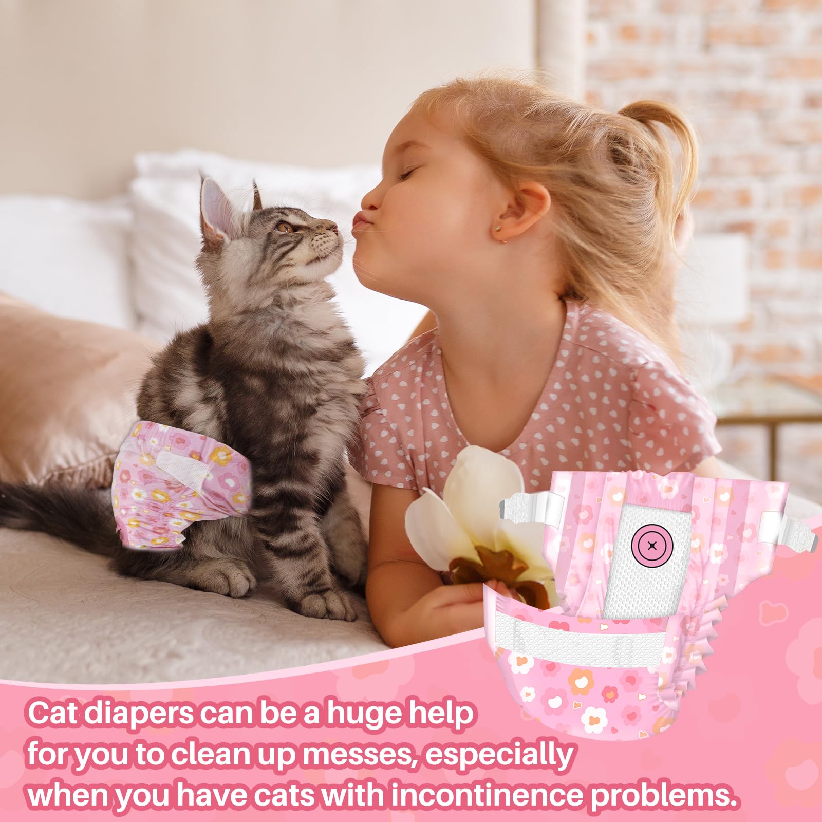 Pañales Pet Soft talla pequeña con cintura ajustable de 9 a 16 pulgadas.