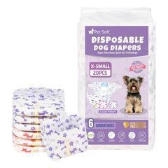 Pet Soft pañales para perra XS — ajuste cómodo para interiores de hogar.