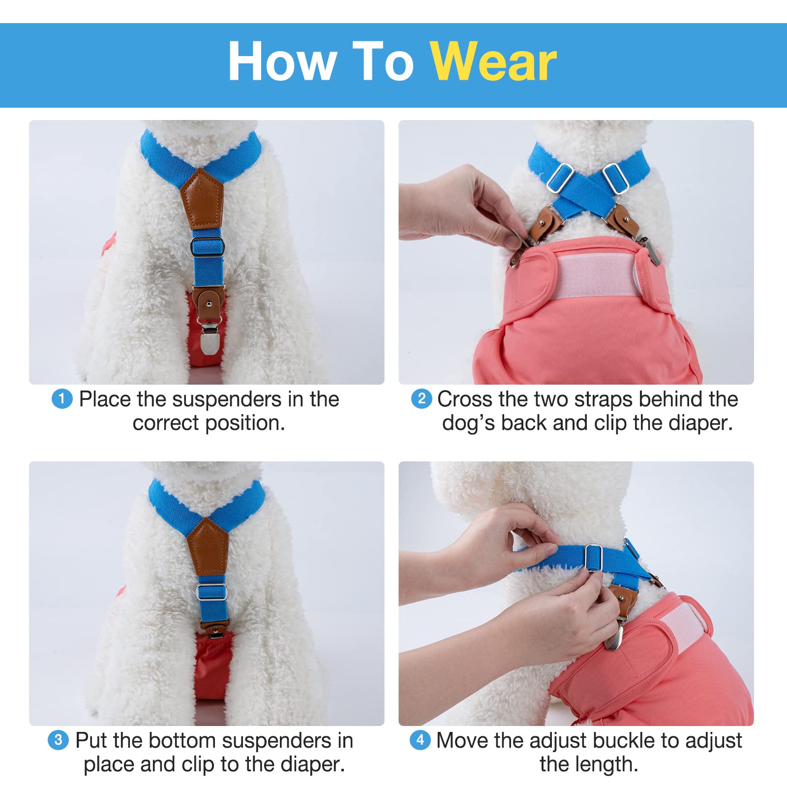 Suspensores Pet Soft sujecion firme para uso seguro y estable.