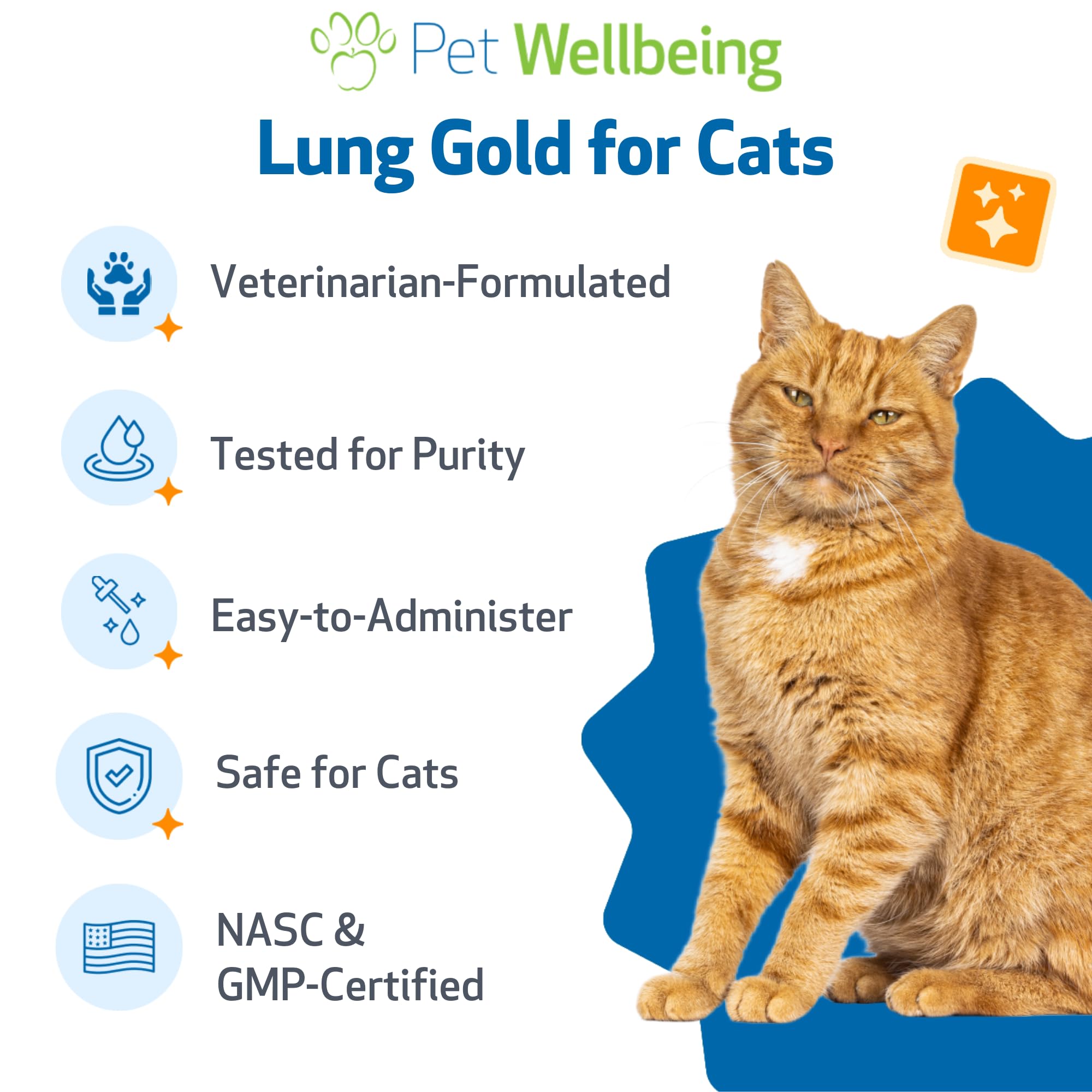 Dosis diaria de Lung Gold con gotero incluido para gatos