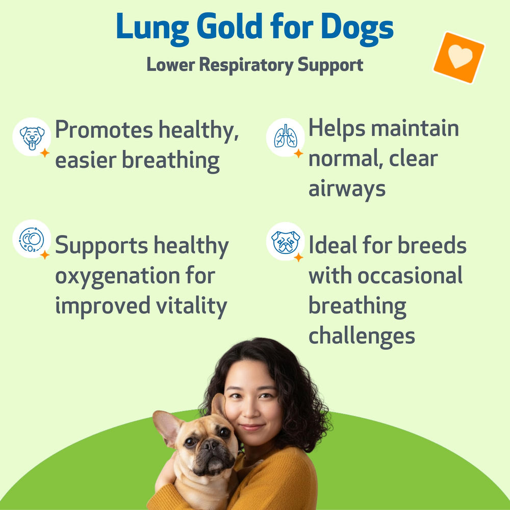Pet Wellbeing Lung Gold gotero preciso para dosis consistentes en perros de todos los tamaños.