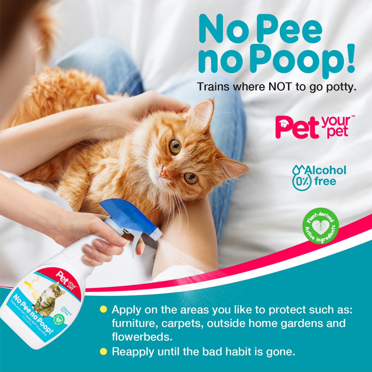 PET YOUR PET Spray ingredientes-naturales: fórmula no tóxica y de origen vegetal.