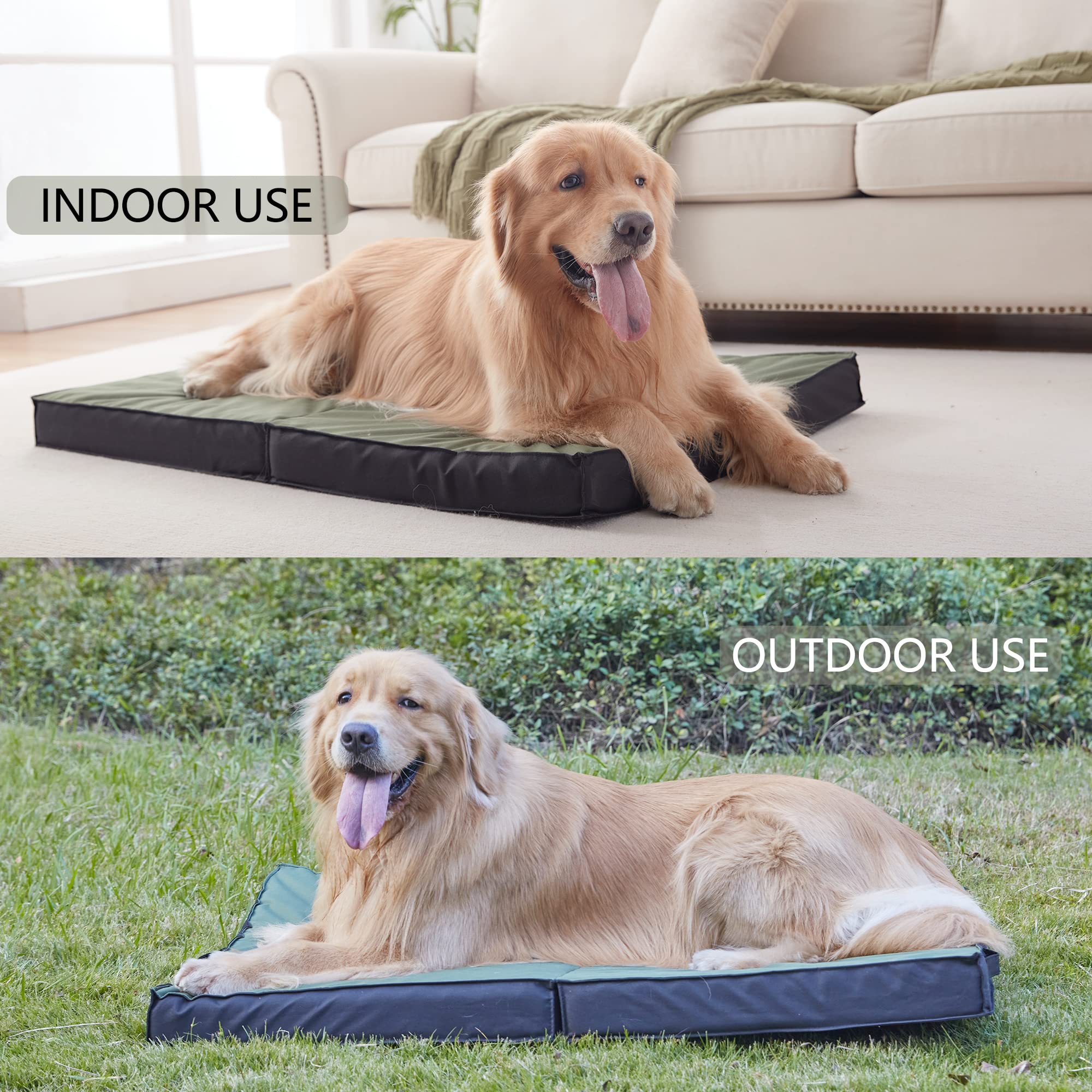 PETABBY cama exterior 35 pulgadas, tamaño amplio para perros grandes.