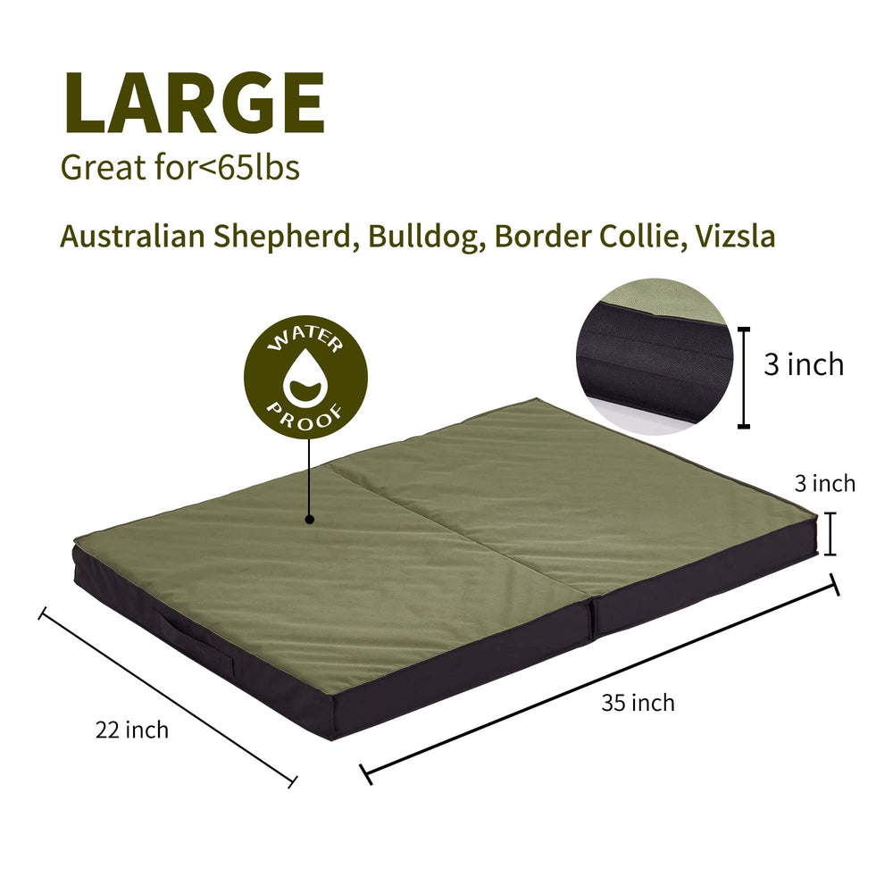 PETABBY cama exterior plegable, fácil de transportar con asa.