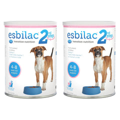 PetAg Esbilac 2do Paso: mezcla polvo con agua tibia para alimentar cachorros.