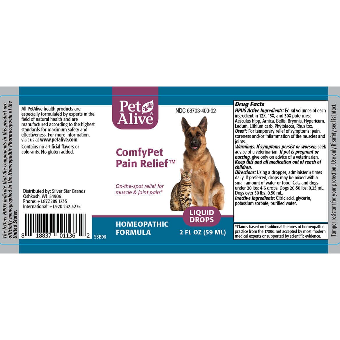 PetAlive ComfyPet, parte de la familia Silver Star Brands de confianza.