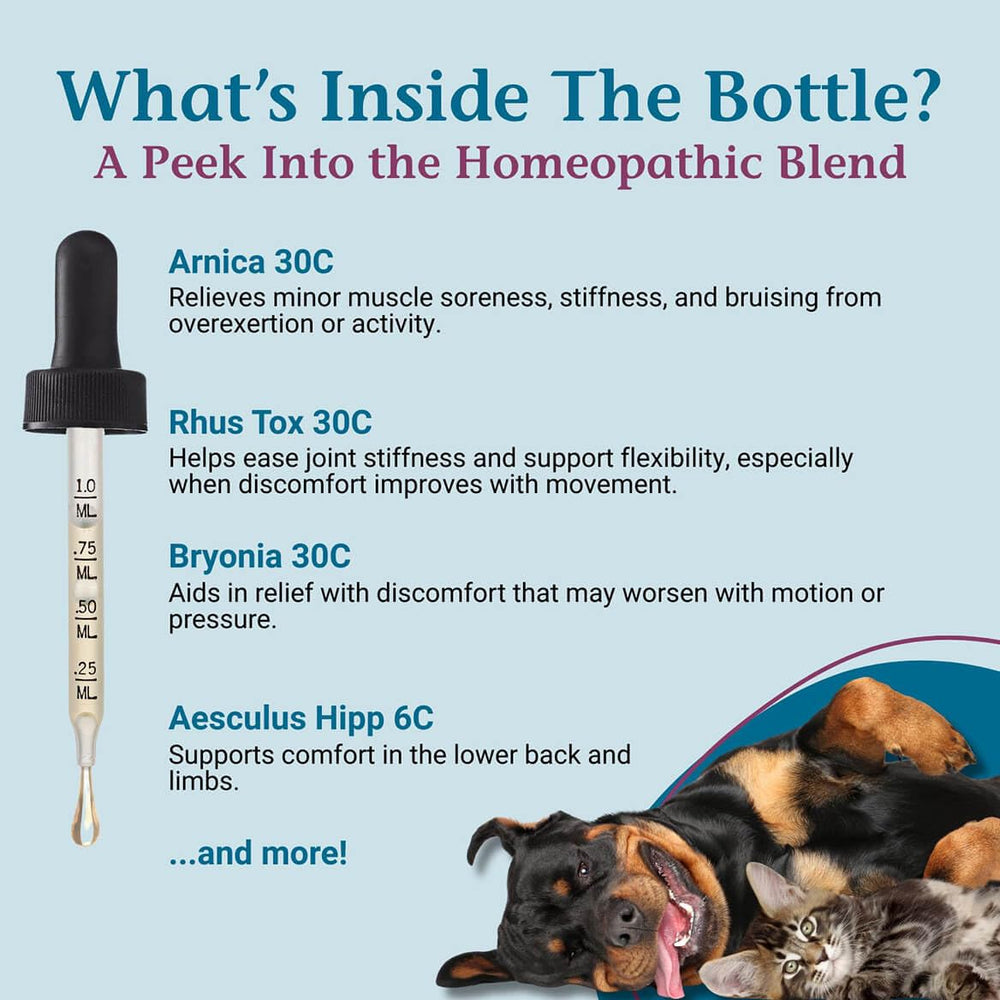 PetAlive ComfyPet, frasco de gotas sin alcohol para mascotas sensibles.