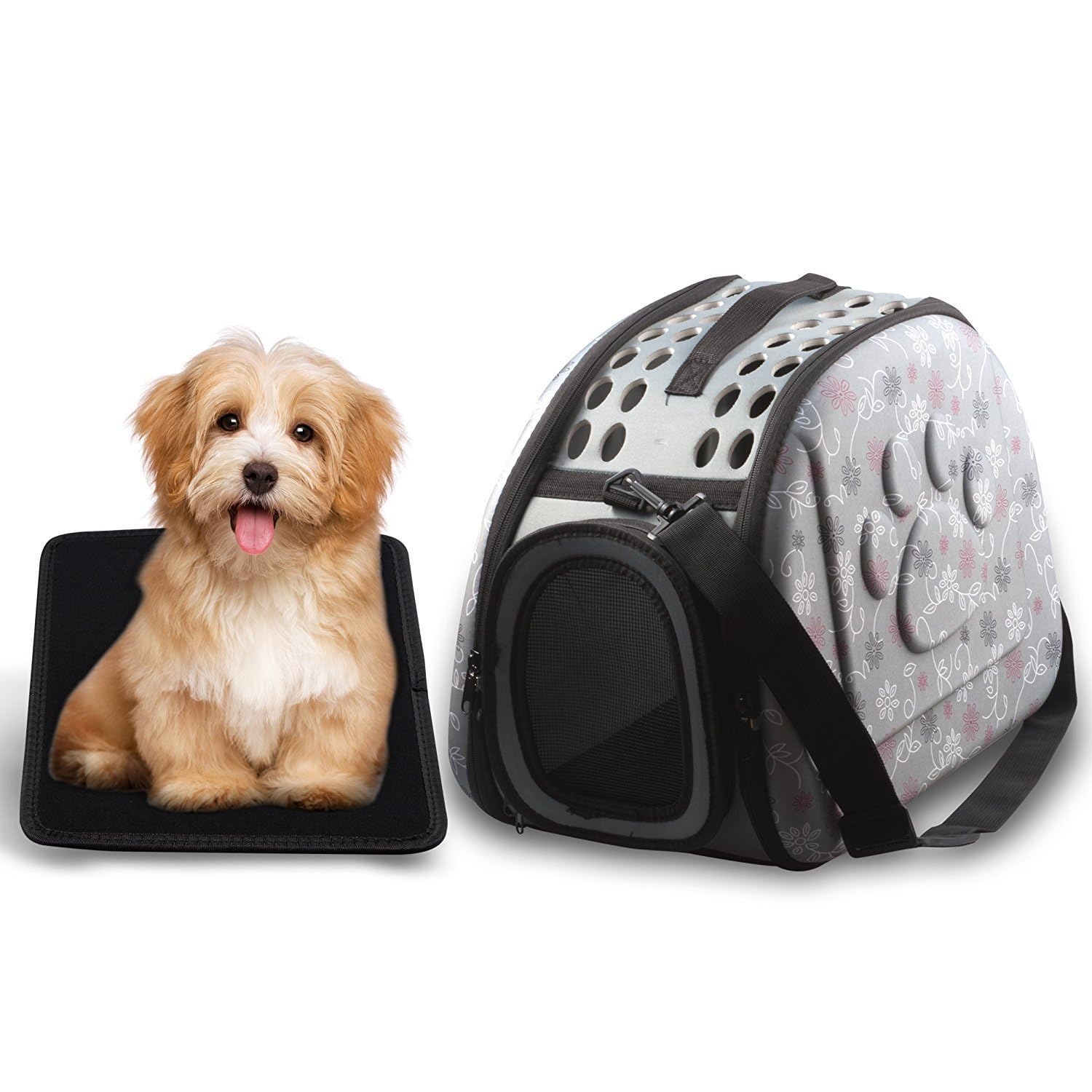 Petall transportín con malla de ventilación para buena circulación de aire