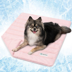 PetAmi Almohadilla Enfriante para Perros y Gatos, rosa, 24x32, confort refrescante