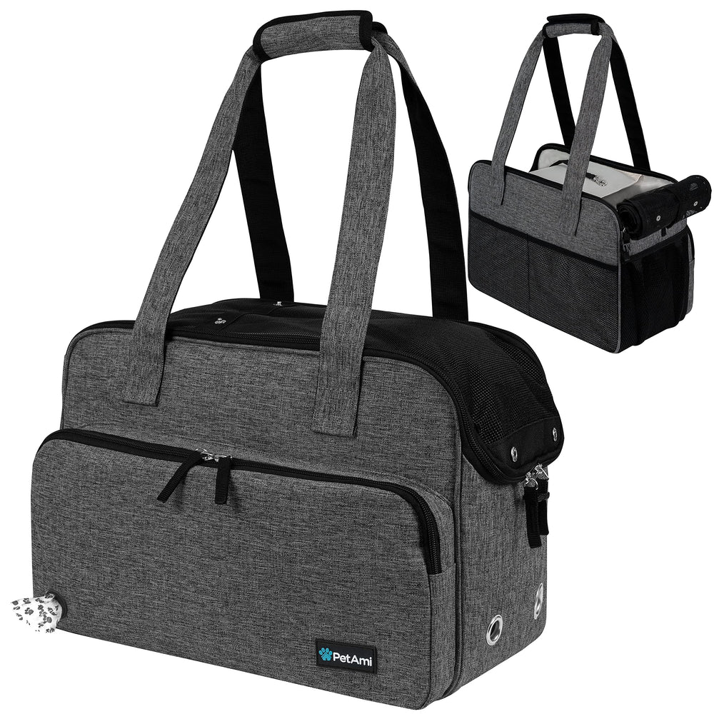 Transportín PetAmi para perro pequeño con ventilación para flujo de aire óptimo.