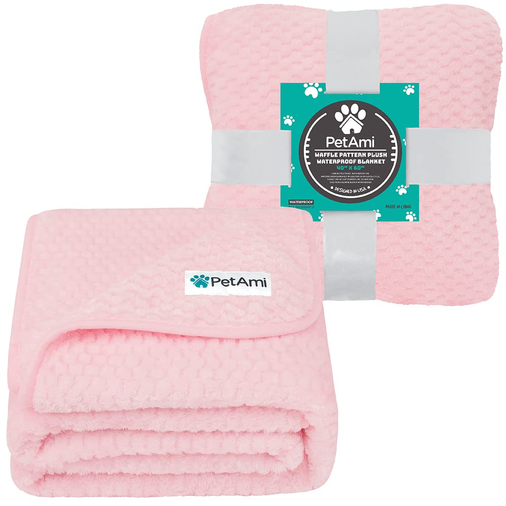 La manta PetAmi cubre sofás con protección impermeable en rosa.