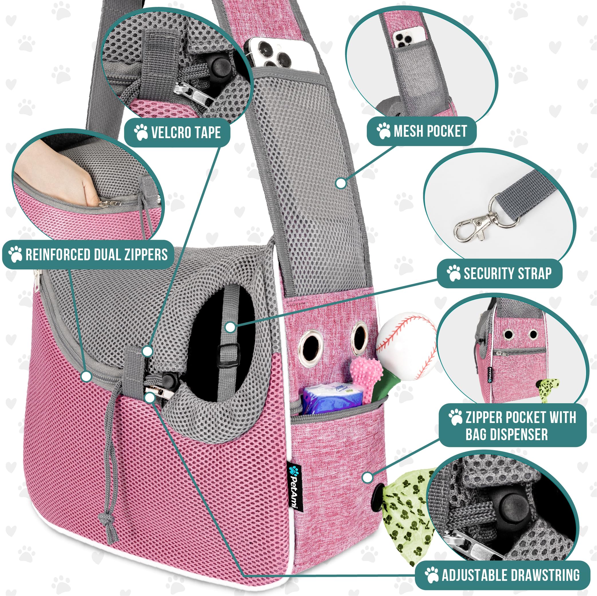 PetAmi dispenser de bolsas, limpieza rápida fuera de casa.