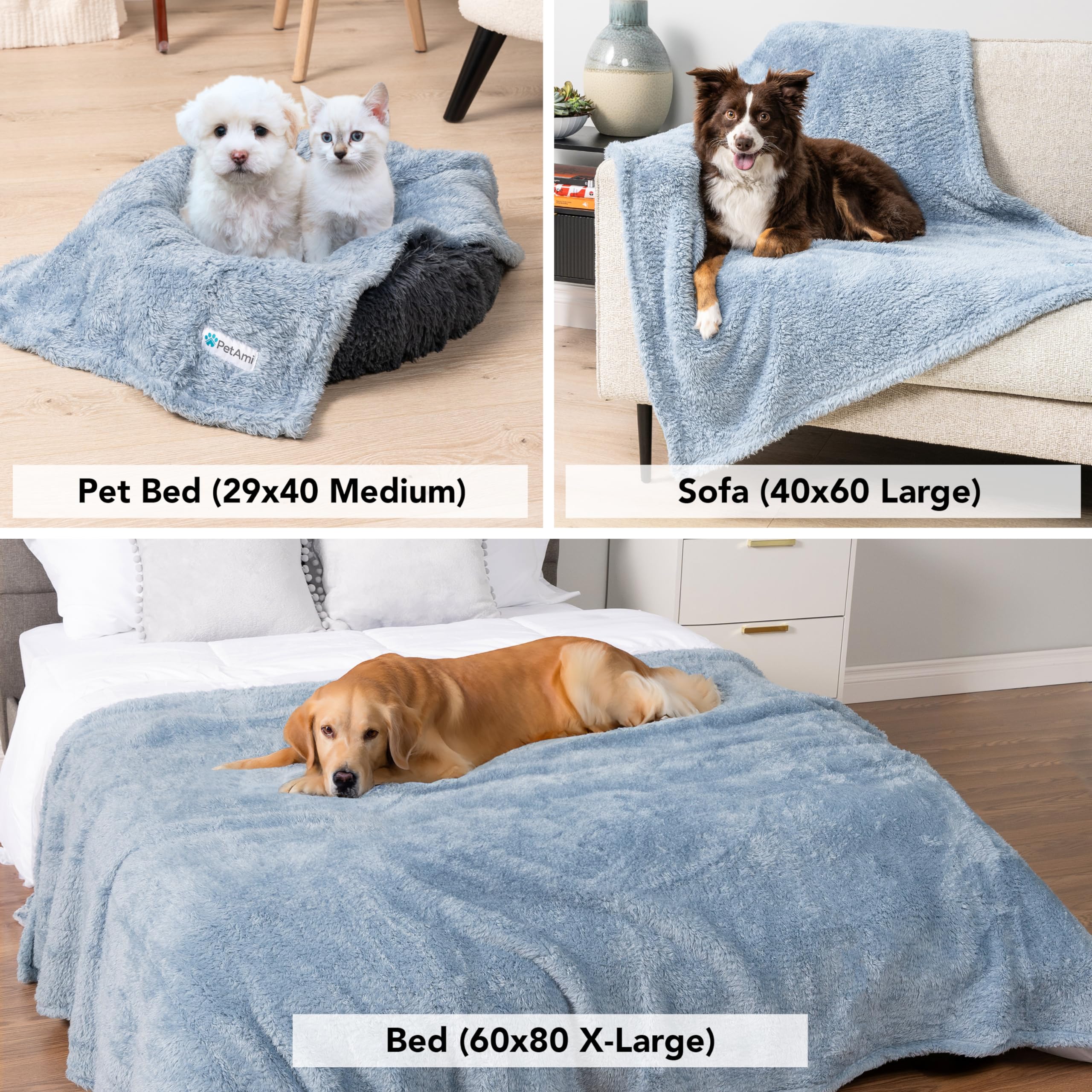 Manta PetAmi para jaula o kennel como base cómoda