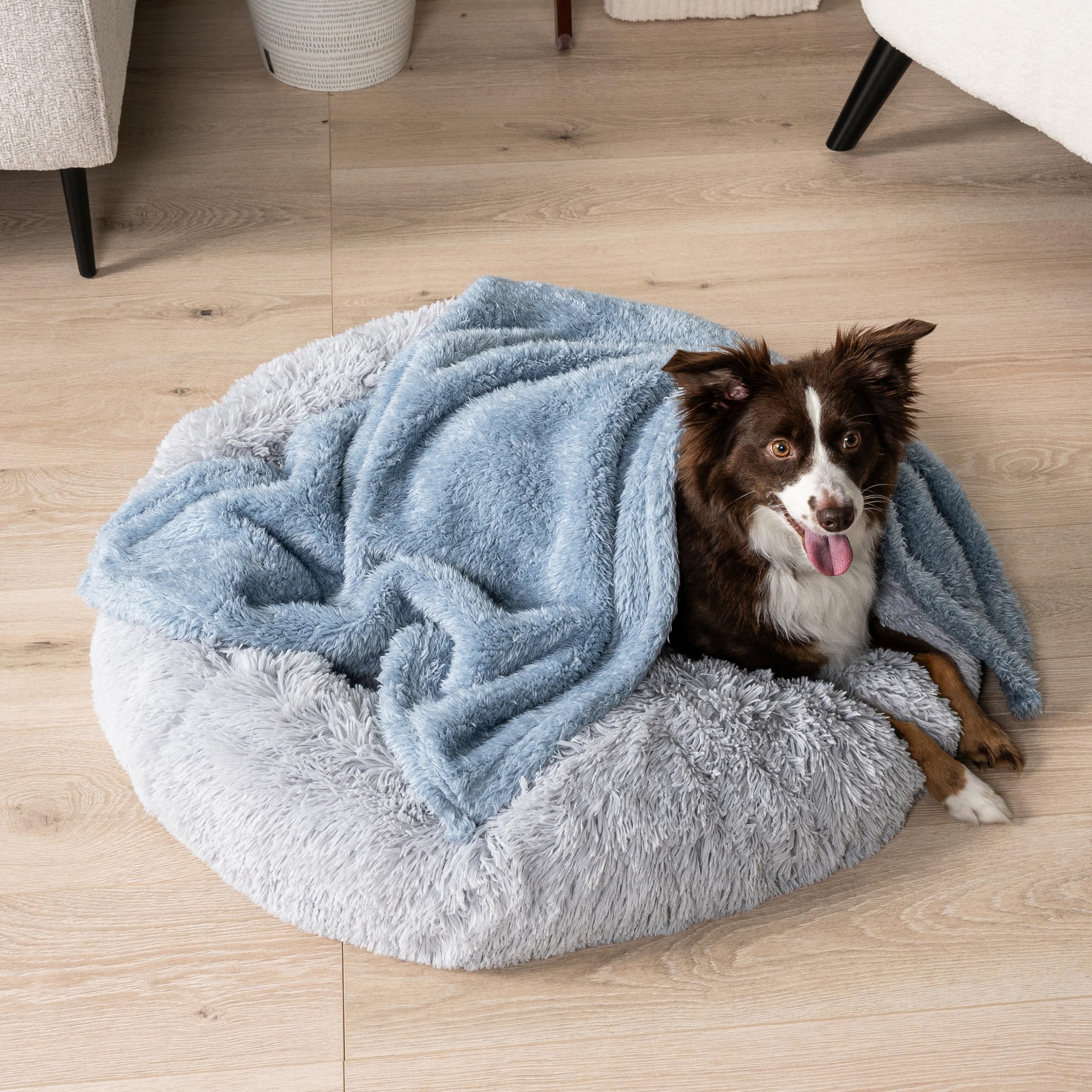 Manta sherpa plush PetAmi doble cara para descanso relajante
