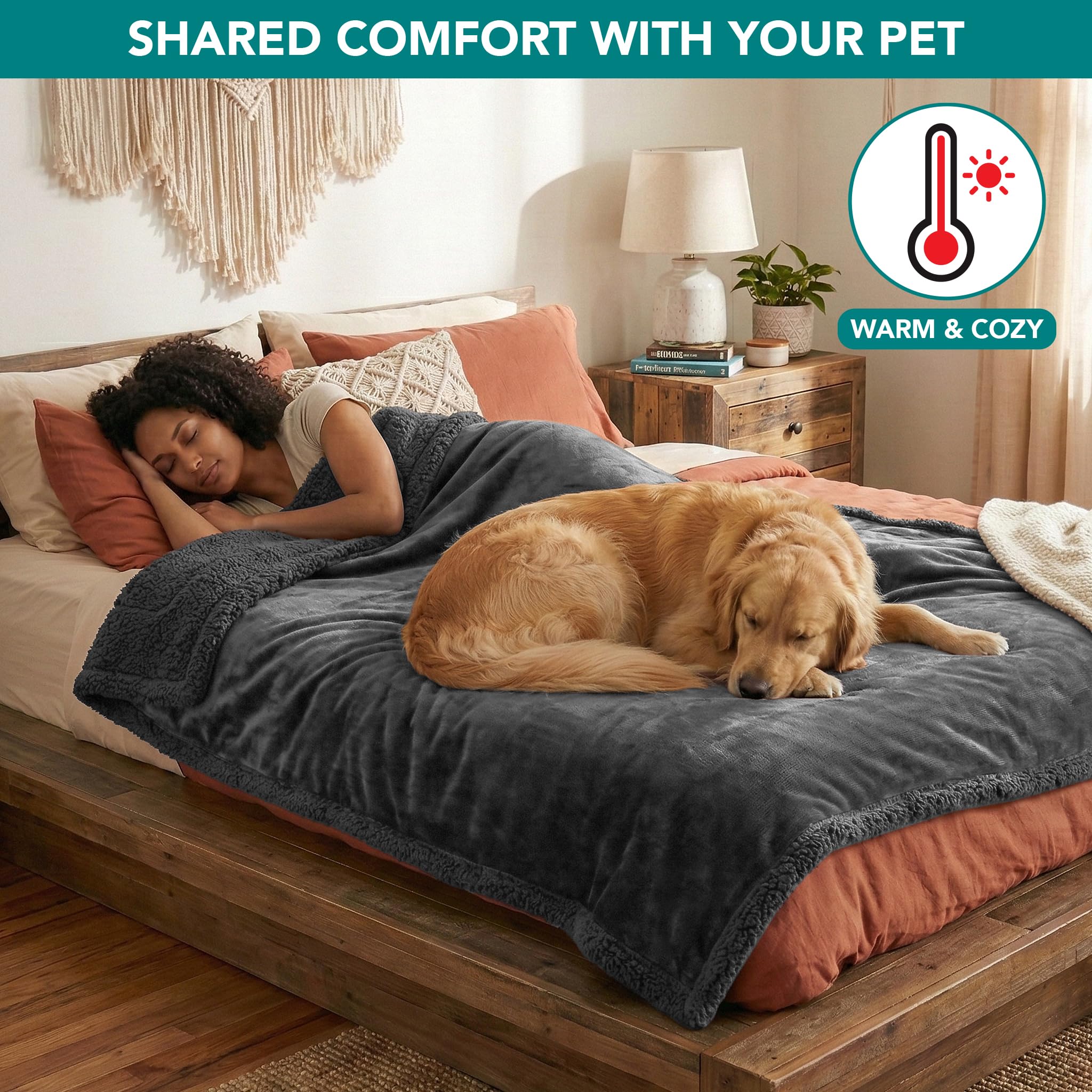 PetAmi manta uso interior exterior mantiene a tu mascota cómoda.