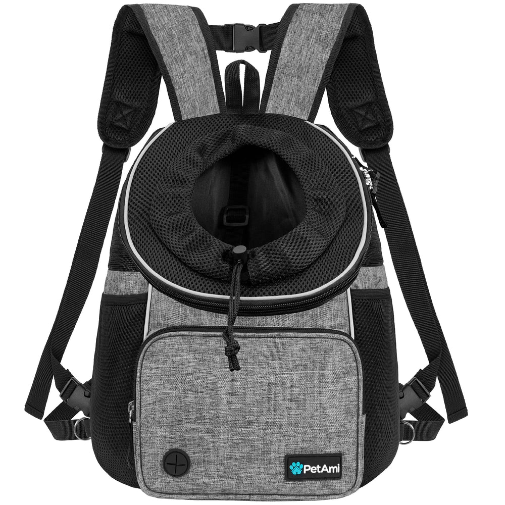 PetAmi Mochila frontal para perro pequeño en uso, cómodo para paseos