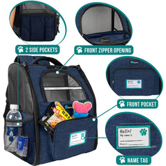 PetAmi Mochila con cama sherpa para perro durante excursiones