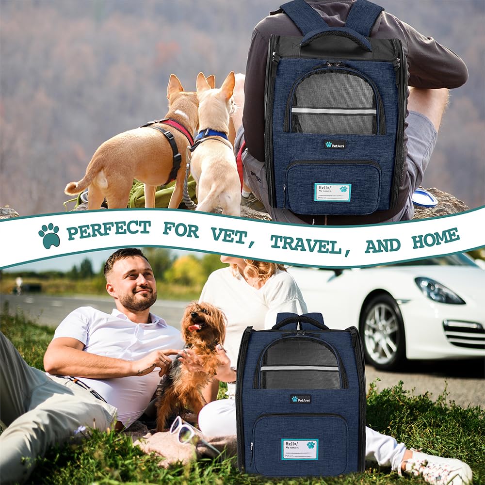 PetAmi Mochila con cuenco plegable para hidratar a tu mascota