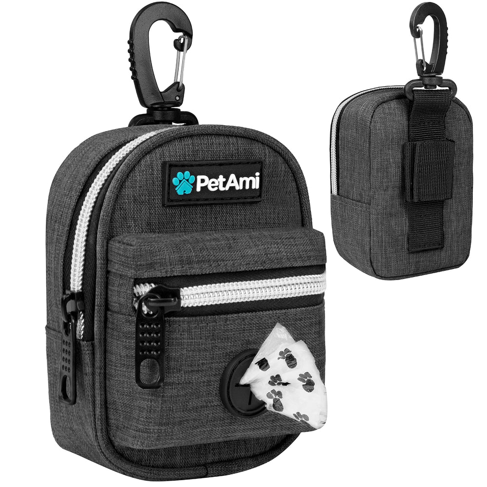 Porte-sacs-poubelle PetAmi sur laisse, pratique et discret pour balades.