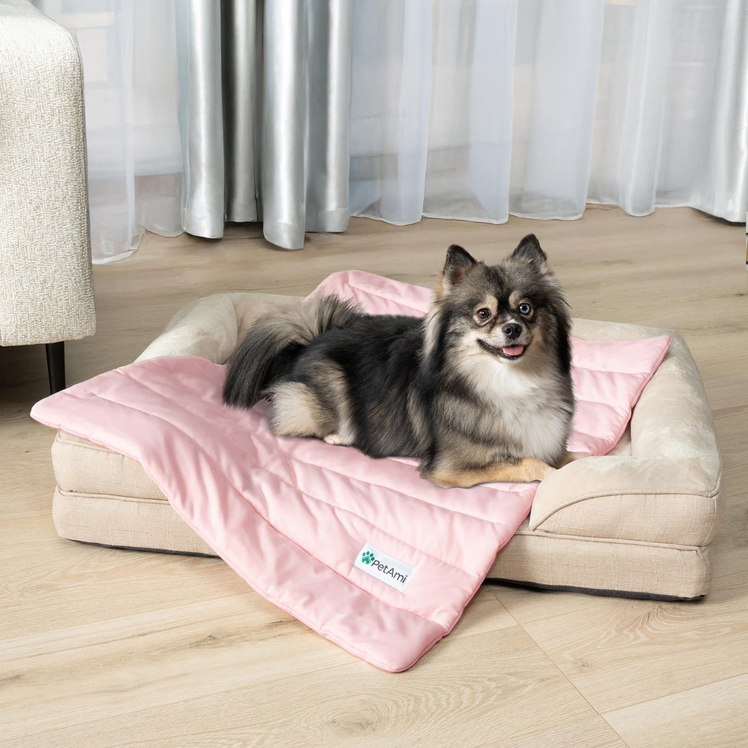 PetAmi Protector de sofá rosa para mascotas, protege muebles y mantiene el área limpia