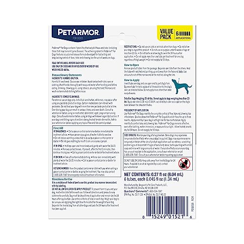 PetArmor: tubo de aplicación para perros facilita la aplicación en la piel.