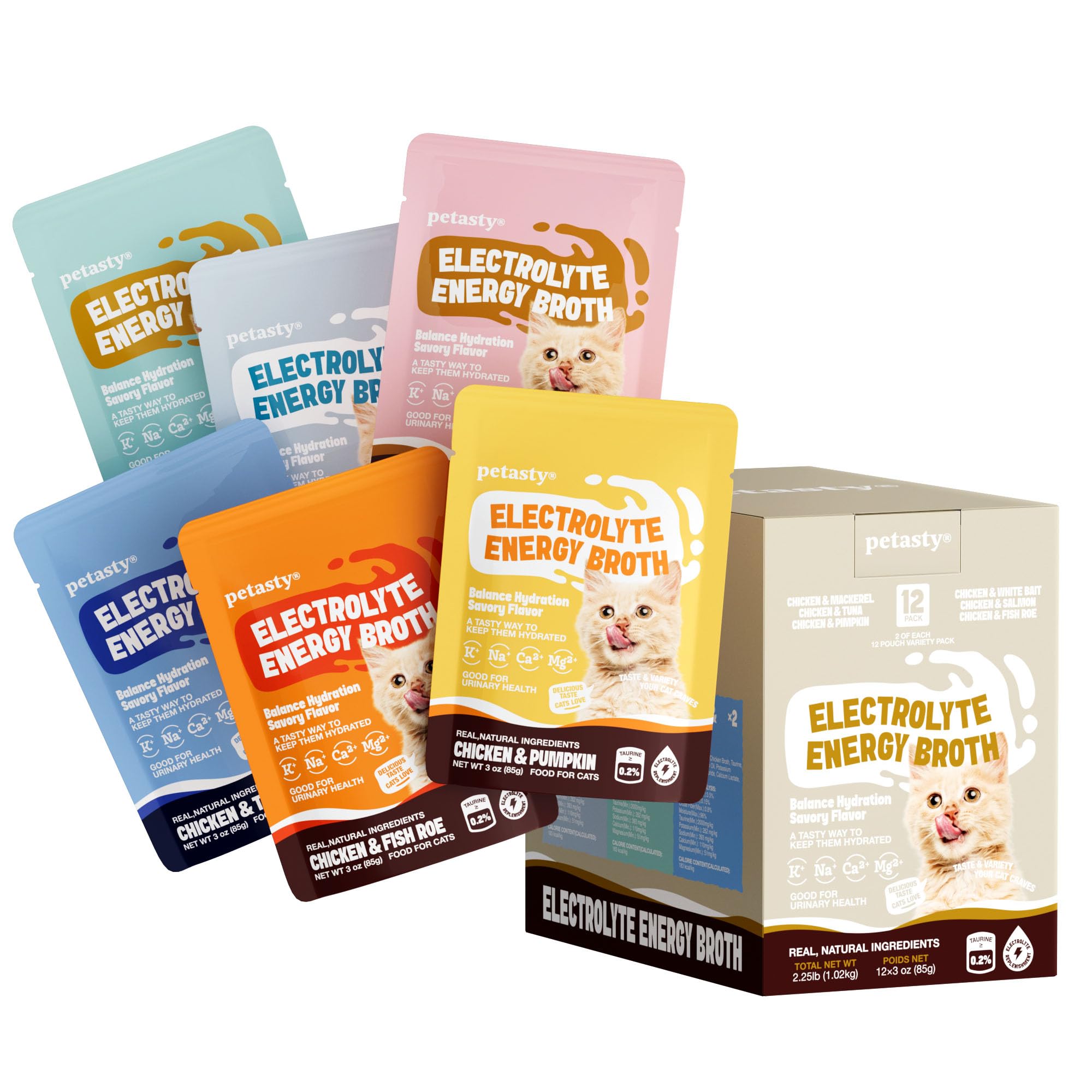 PETASTY caldo húmedo para gatos en empaque práctico de 85 g.