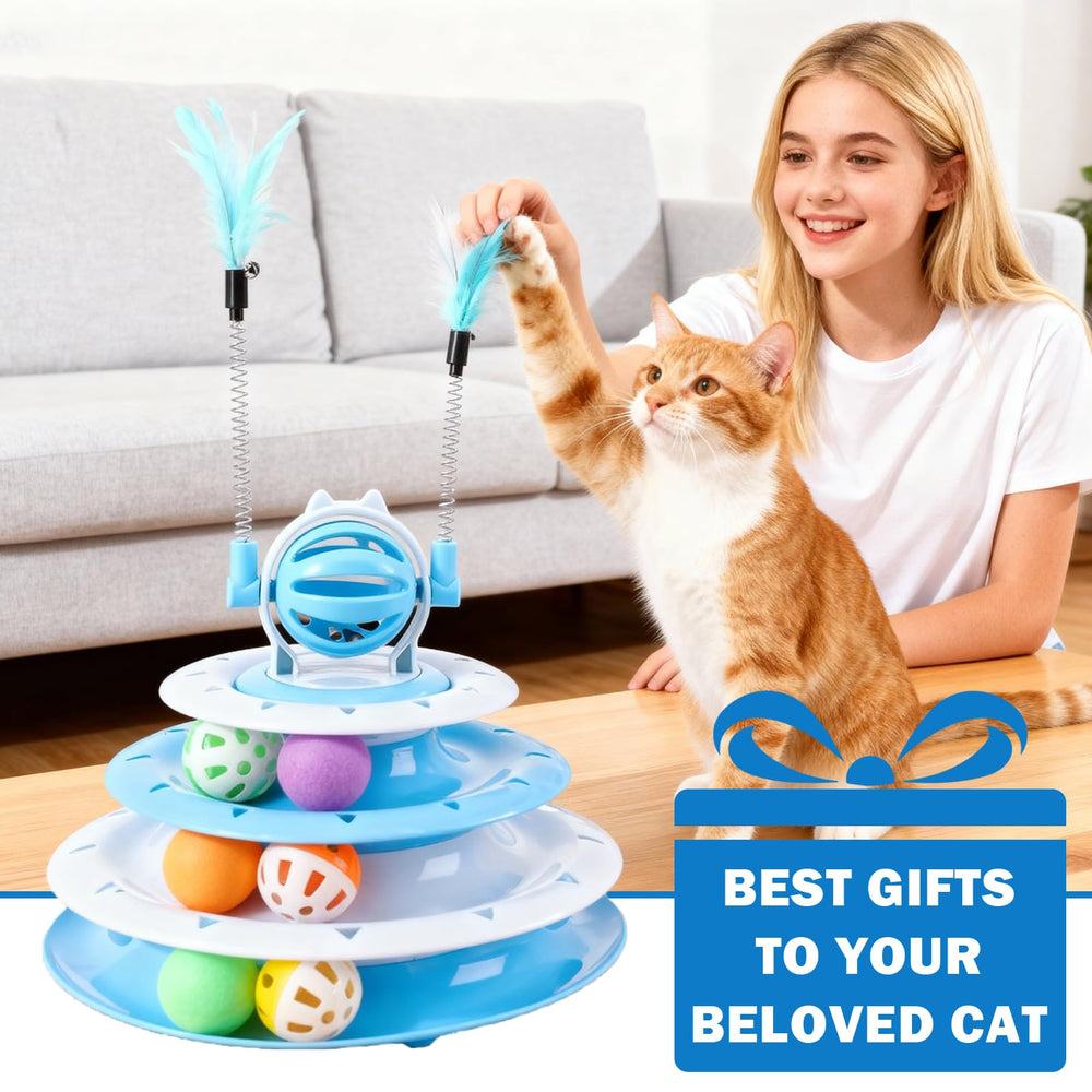 Petayouj Gato Turntable: juego interactivo en acción para felinos curiosos.