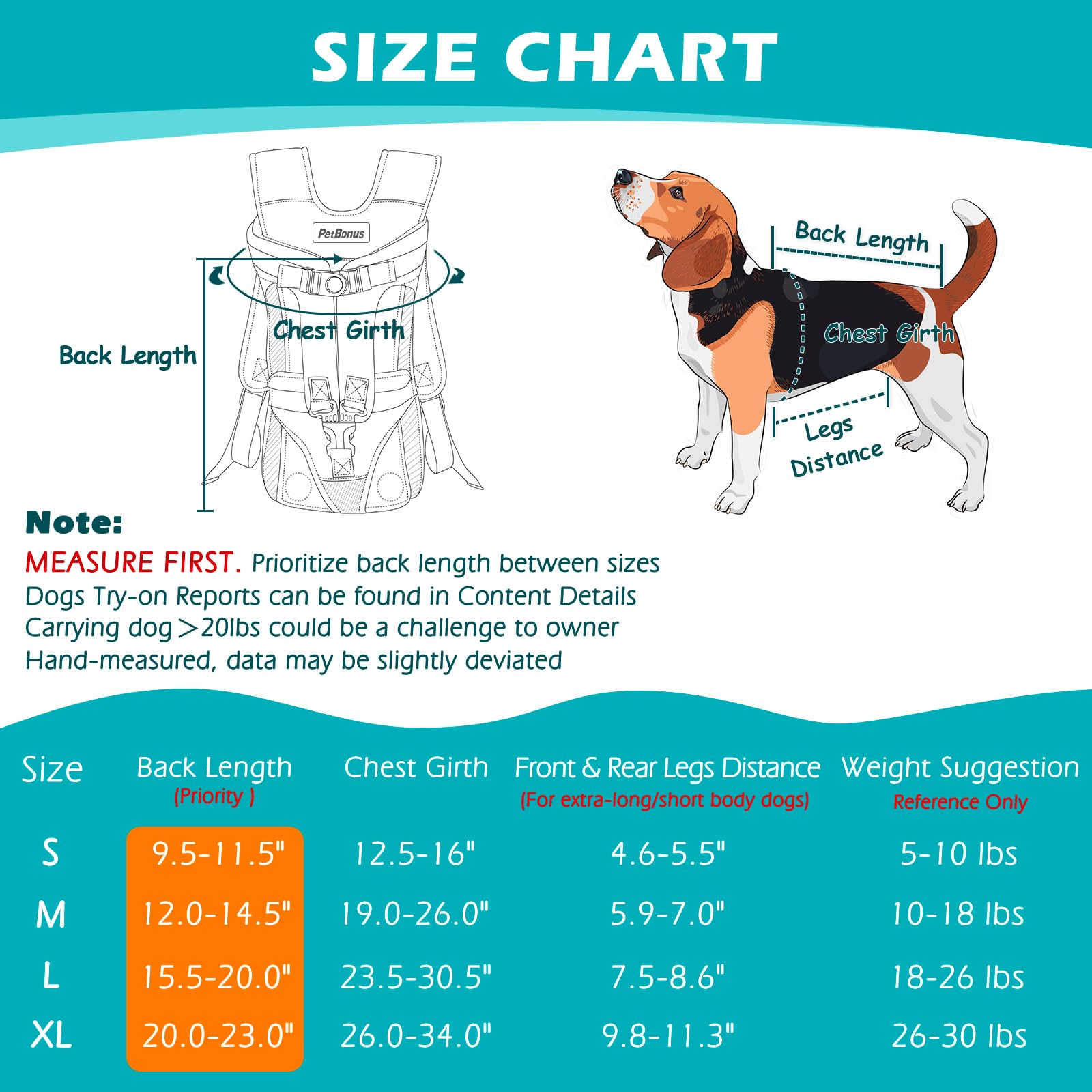 PetBonus talla L para perros ≤26 libras, cómodo y estable.