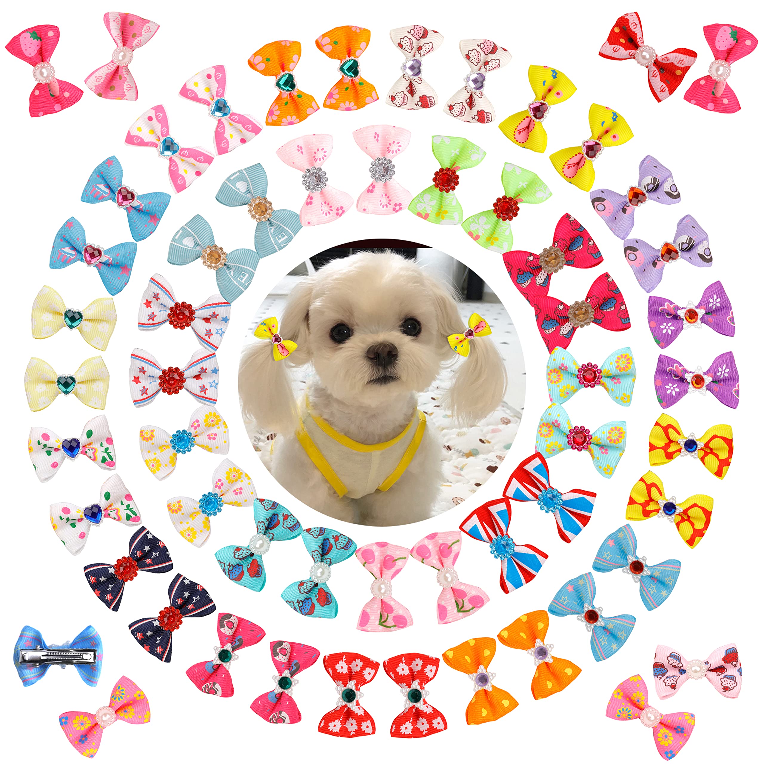 Clip Petbuy con lazo cristal para peinado duradero en perro