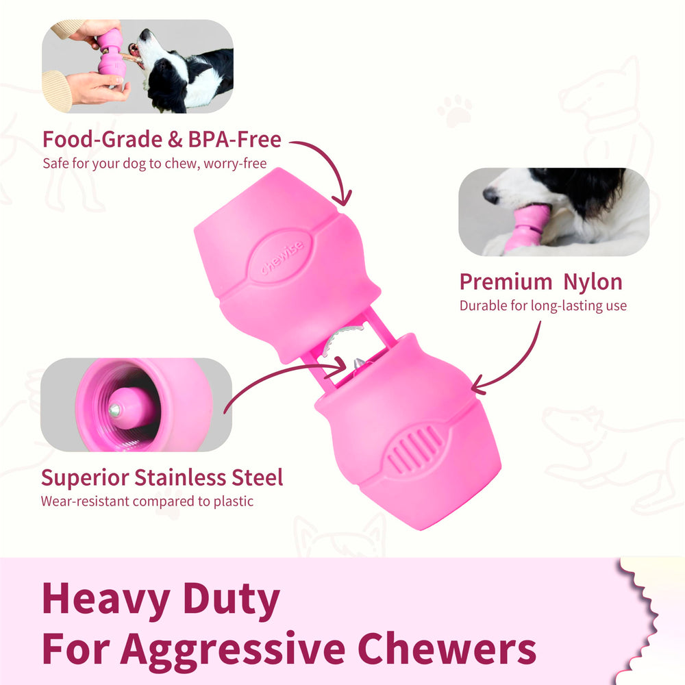 PetClan Chewise dientes de acero aseguran sujección estable.