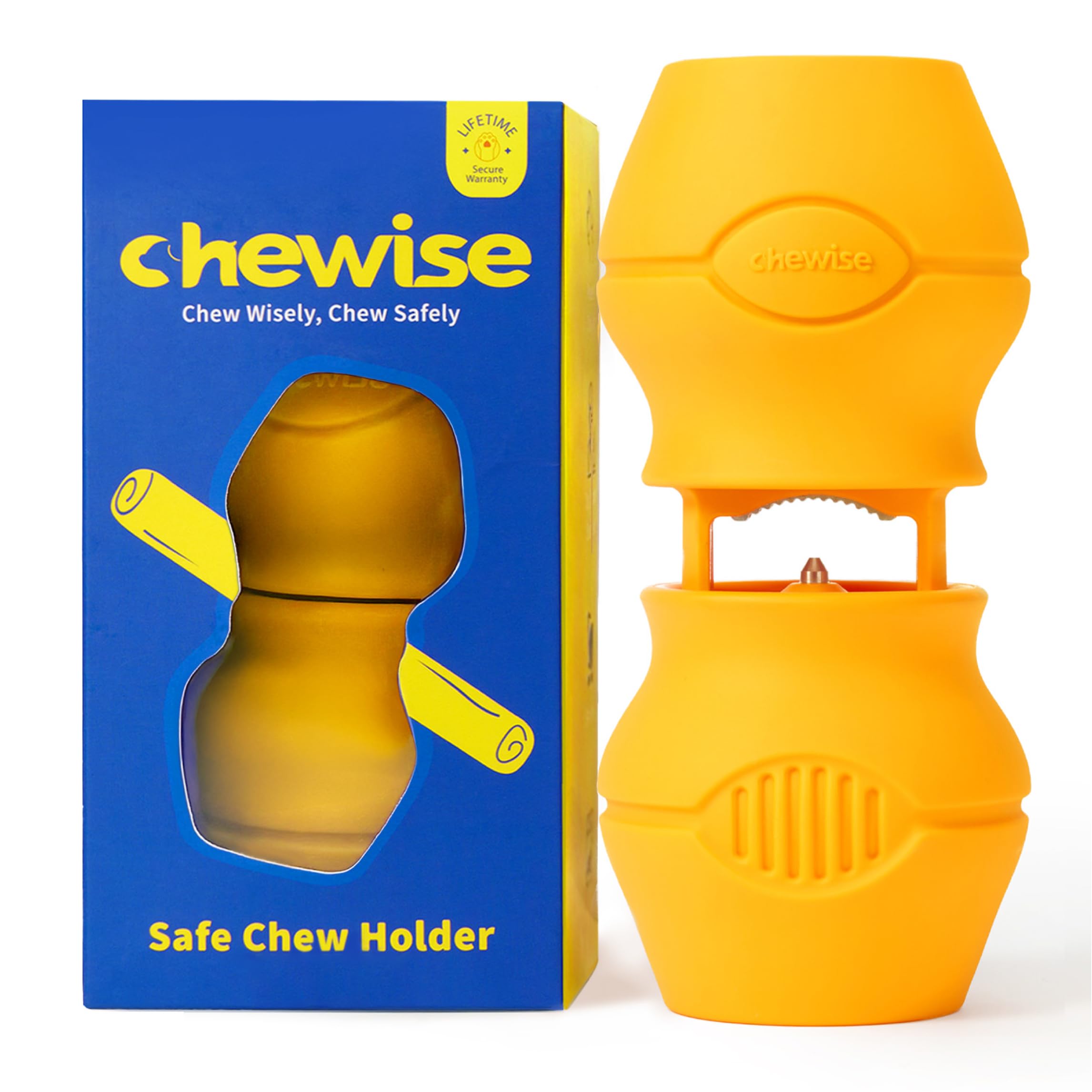 Chewise Holder de PetClan muestra seguridad máxima para evitar atragantamientos durante la merienda.