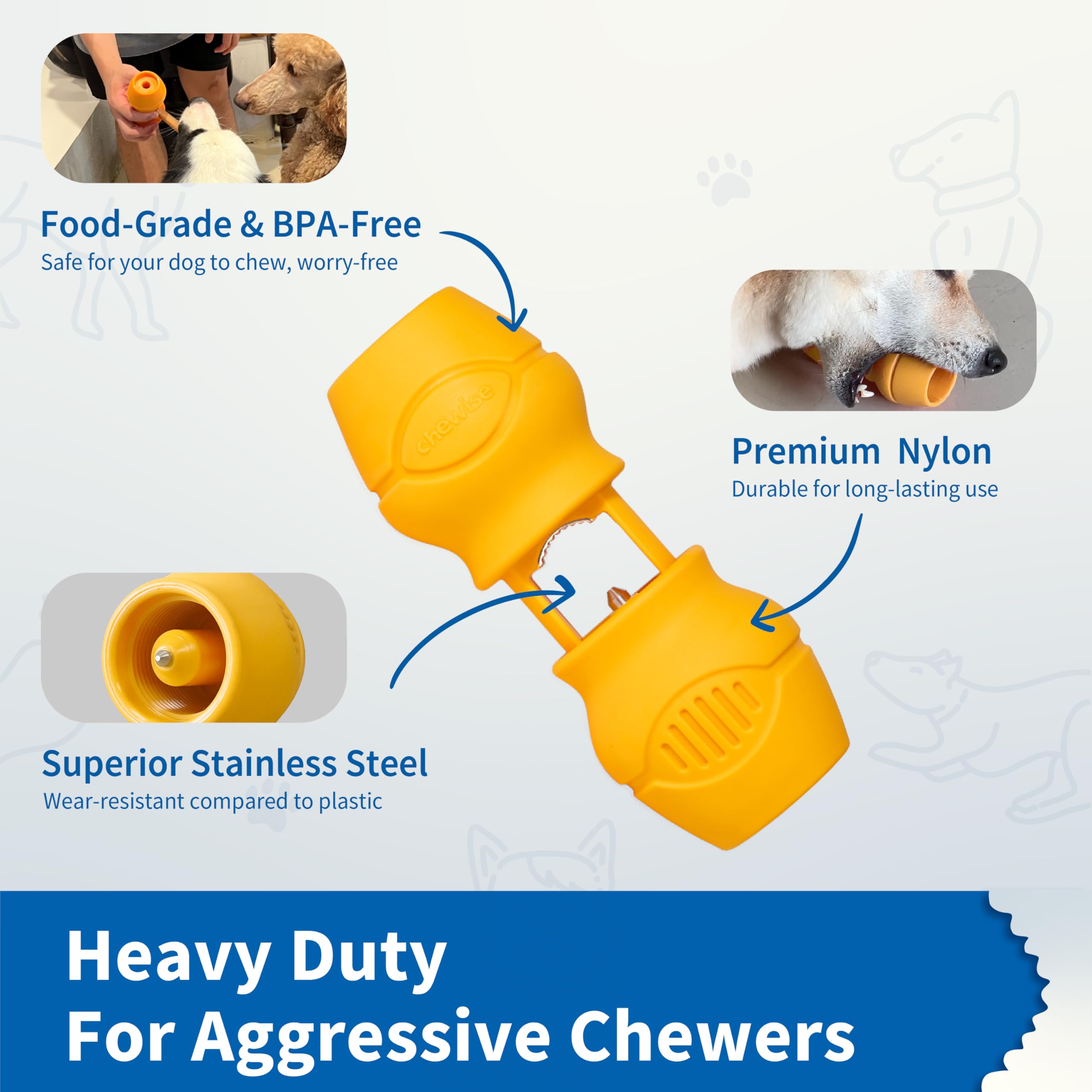 PetClan Chewise, materiales sin BPA, uso duradero y seguro.