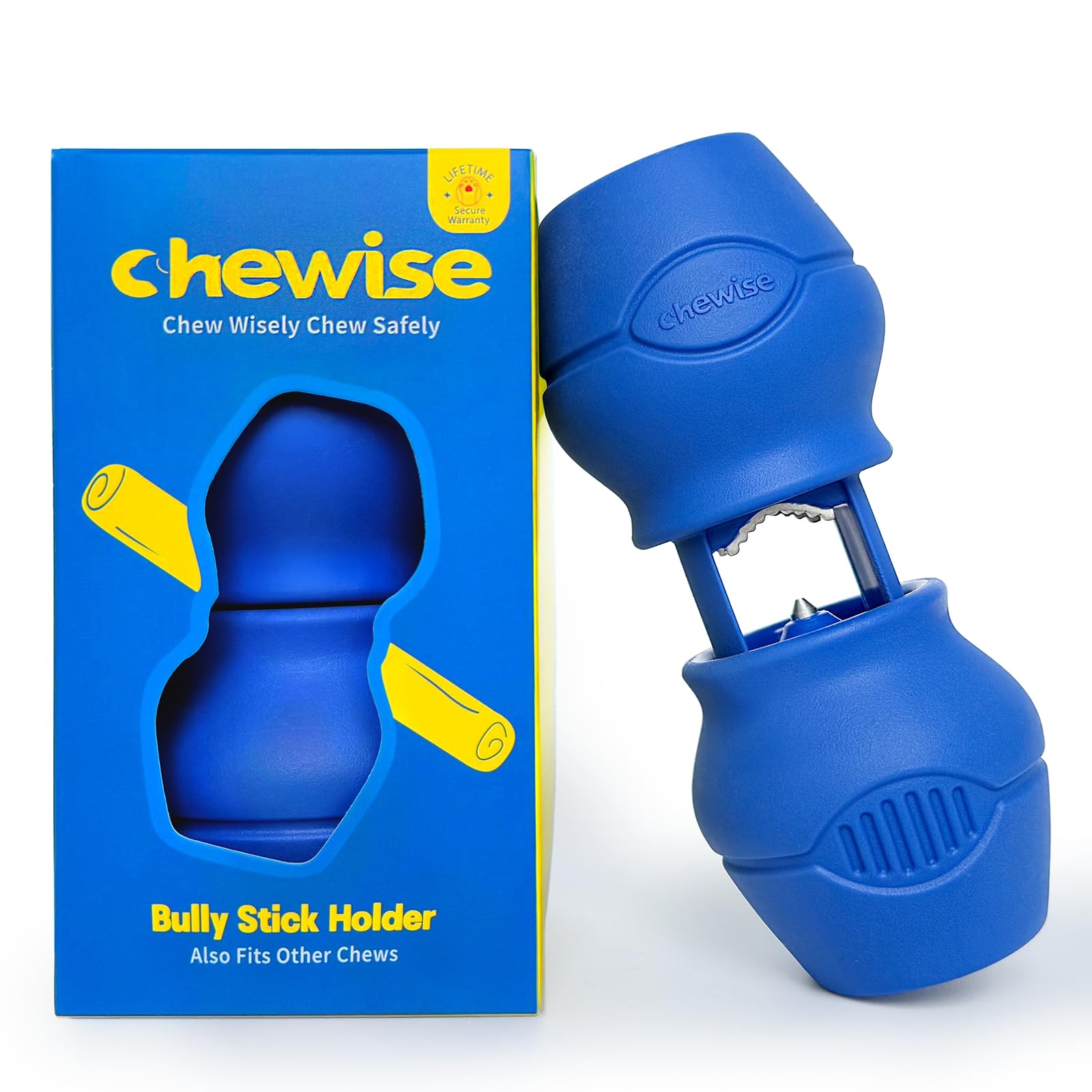 PetClan Chewise portador de palitos de res con cerrojo para masticación segura