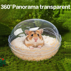 PetCzardom hamster-habitat-multifuncional: área para baño y comida.