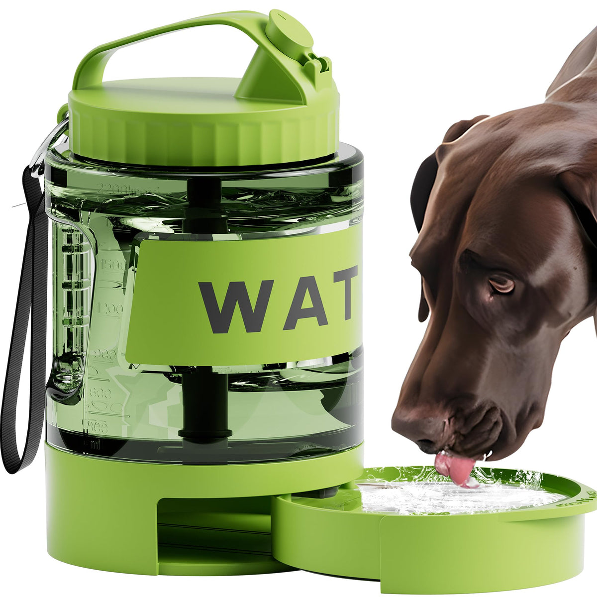 PETDOTT dispensador de agua para perros 77oz en exterior con gran capacidad para paseos.