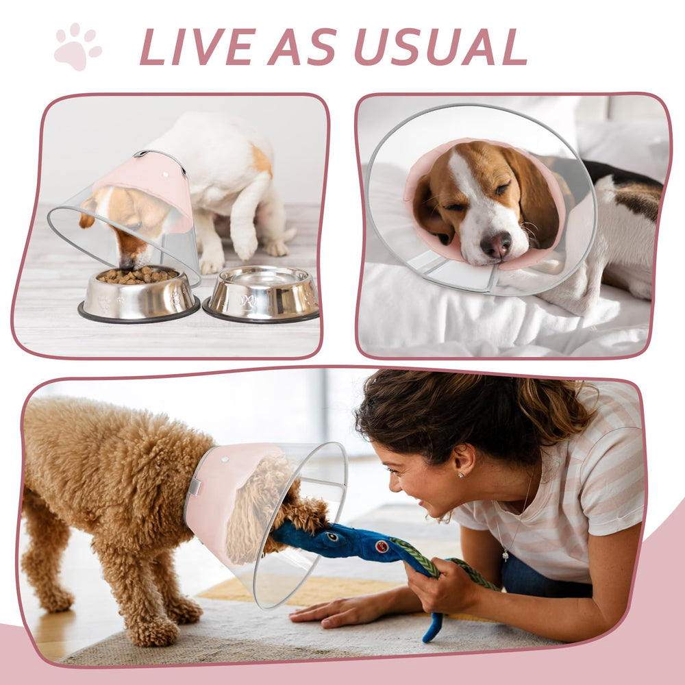 Petdream cono perro ajuste collar compatibilidad con collares para mayor seguridad