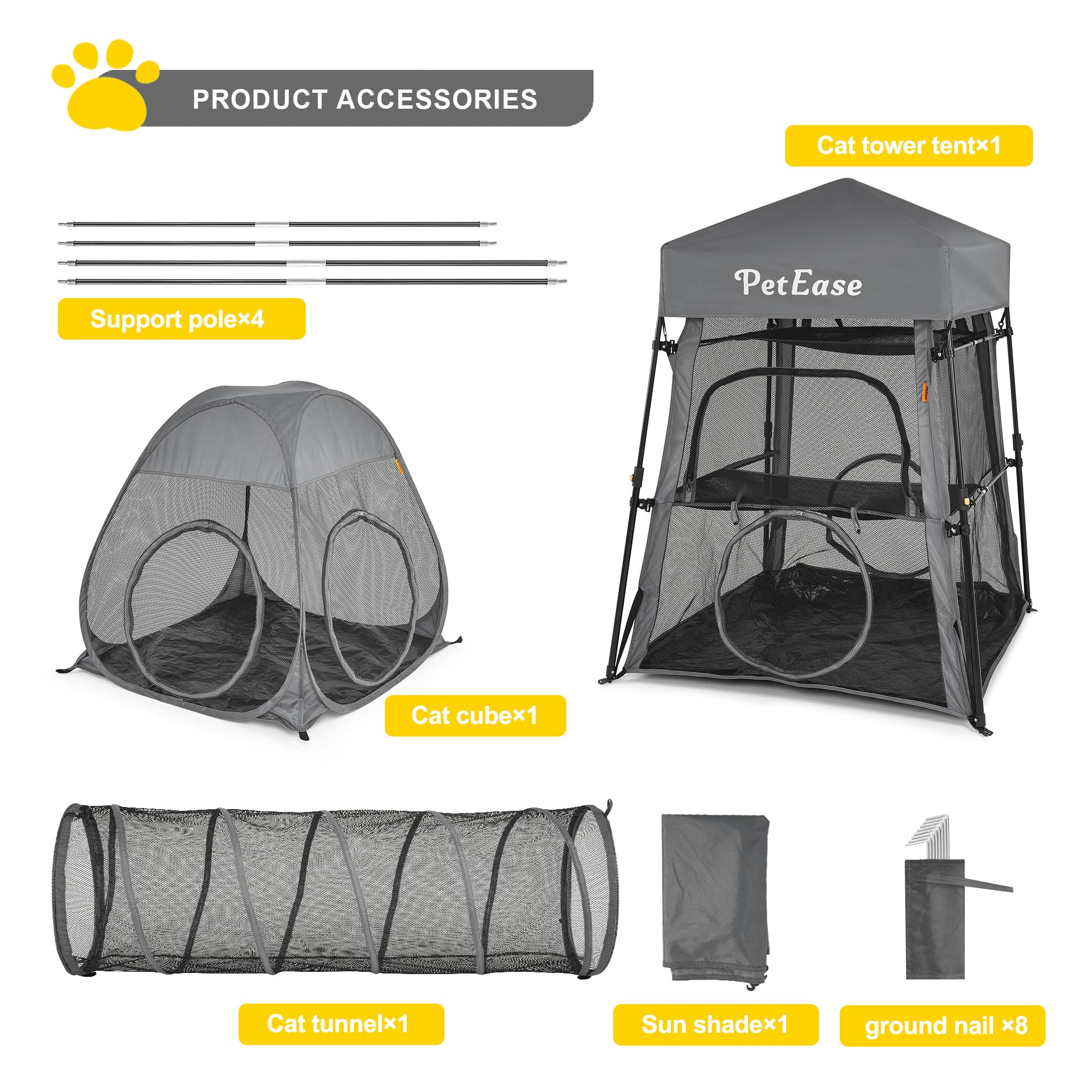PetEase Catio bolsa-de-transporte-incluida para guardado y transporte fácil