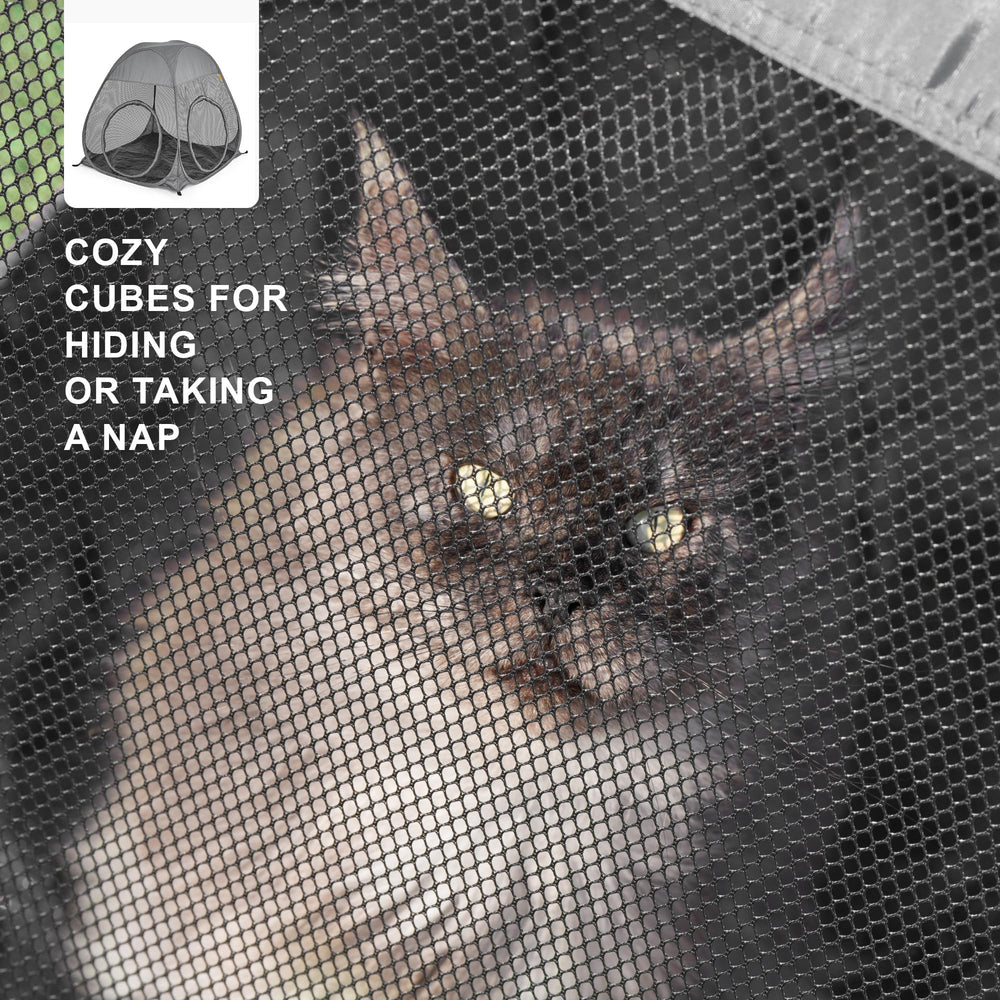 PetEase Catio malla-aireada para ventilación y visibilidad 360°